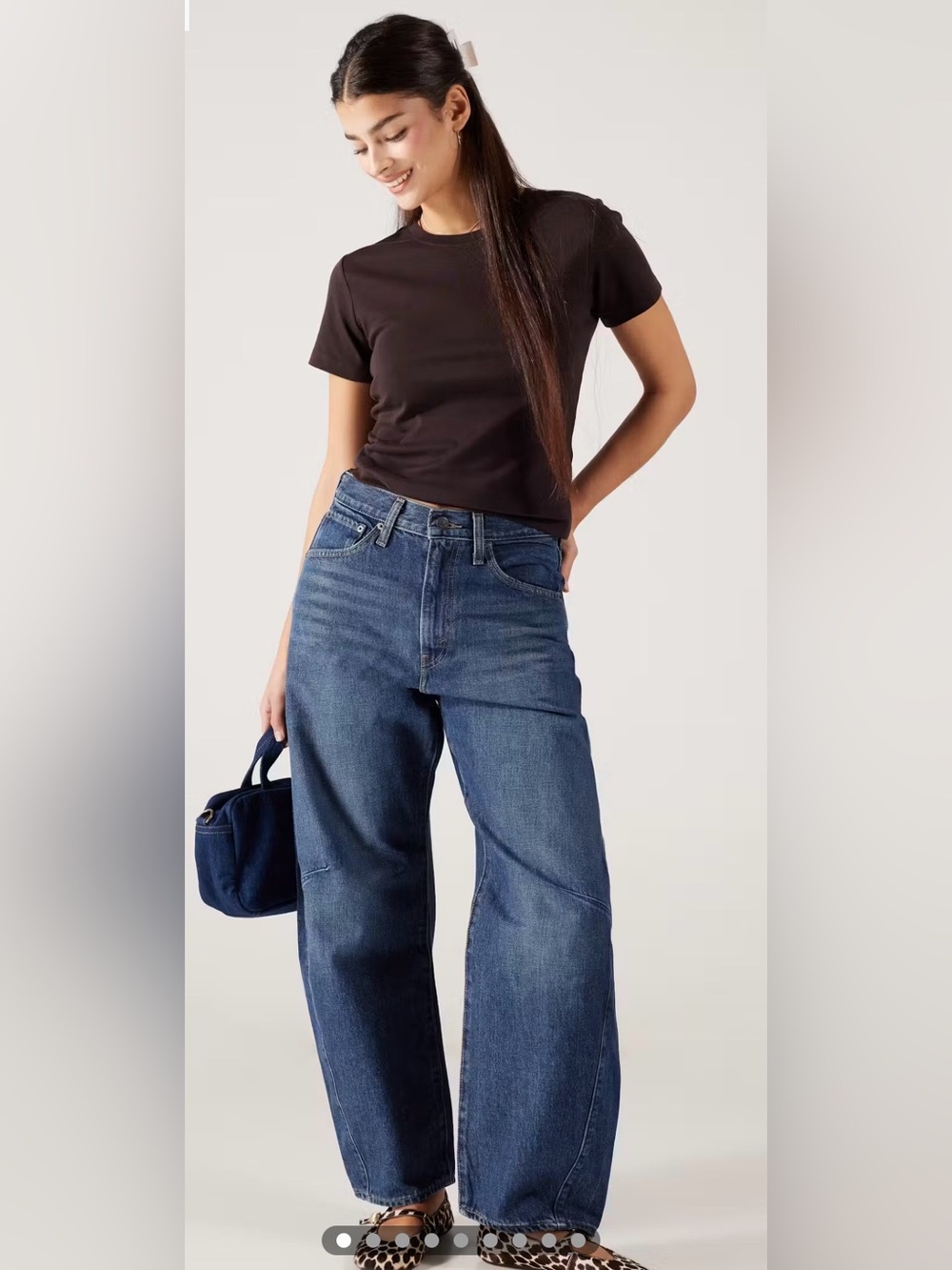 NWT Levi’s Cinch Barrel High Rise Dark Blue Relaxed Baggy Jeans 29/29